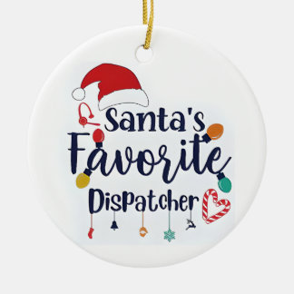 Enfeites de natal de despachante favorito do Santa