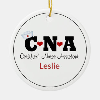 Enfeites de natal de Enfermeiro CNA Personalizado