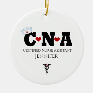 Enfeites de natal de Enfermeiro CNA Personalizado