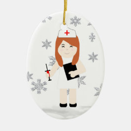 Enfeites de natal de Enfermeiro Cute 5