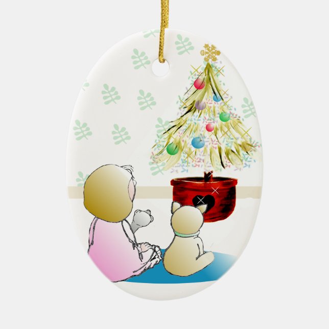 Enfeites de natal de espera do papai noel (Frente)