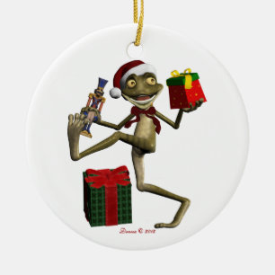 Enfeites de natal de Feriados de Hoppy com Sapo de