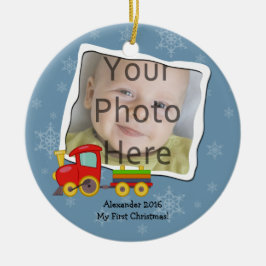 Enfeites de natal de flocos de neve do trem de inv