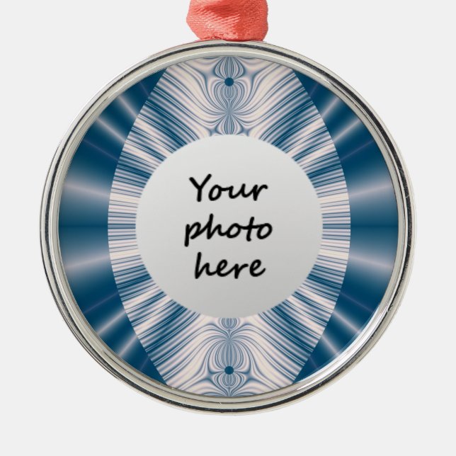 Enfeites de natal de folhas azuis (Frente)