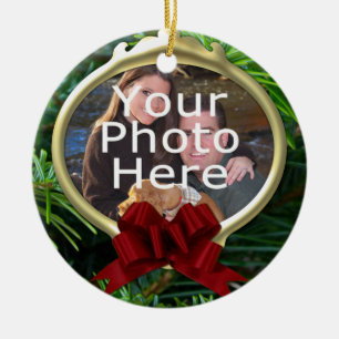 Enfeites de natal de Fotografia Personalizada do P