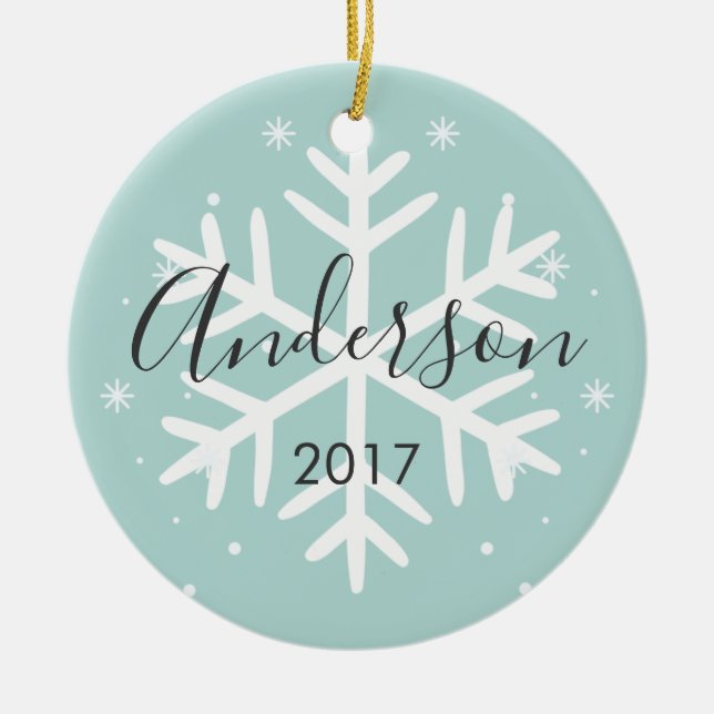 Enfeites de natal de Fotografia Personalizado Snow (Frente)