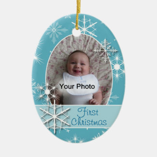 Enfeites de natal de Fotografia Sparkly Snowflakes