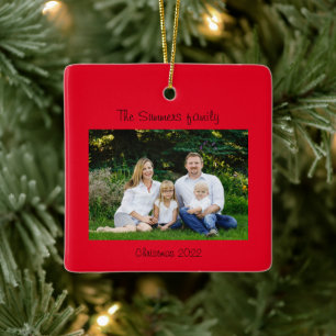 Enfeites de natal de fotos da família