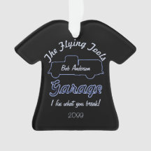 Enfeites de natal de garagem de ferramentas voador