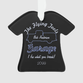 Enfeites de natal de garagem de ferramentas voador