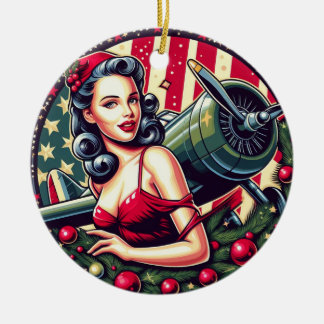 Enfeites de natal de Garota Pin-up