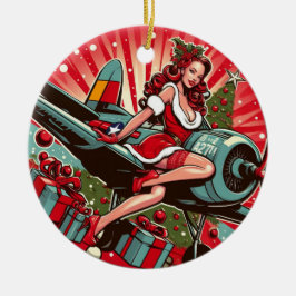 Enfeites de natal de Garota Pin-up