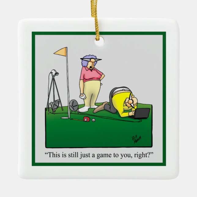 Enfeites de natal de Golf Humor (Frente)
