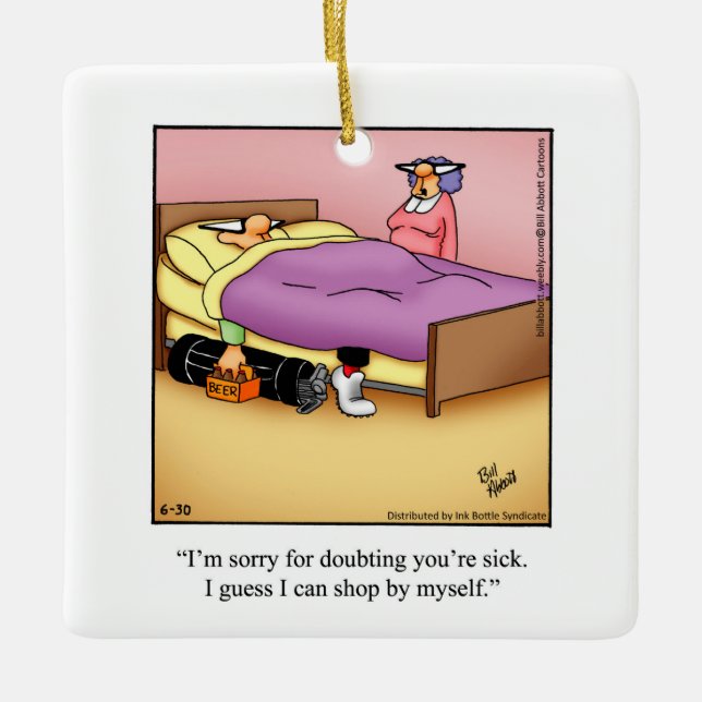 Enfeites de natal de Golf Humor (Frente)