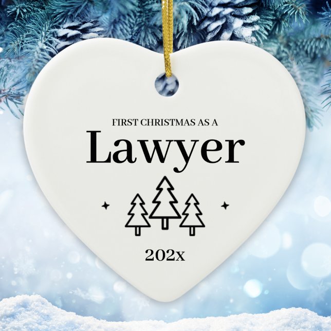 Enfeites de natal de Graduação da Escola de Direit (Lawyer Law School Graduation Christmas Ornament
)