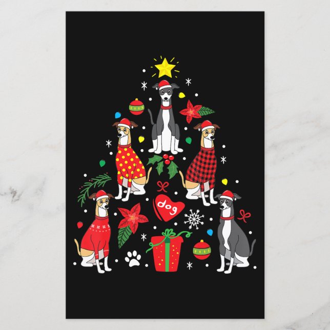Enfeites de natal de Greyhound Cão Mãe (Frente)