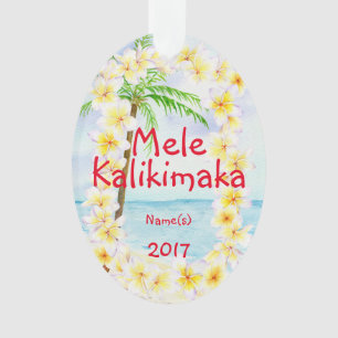 Enfeites de natal de Havaí Mele Kalikimaka
