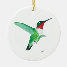 Enfeites de natal de Hummingbird com garganta de R