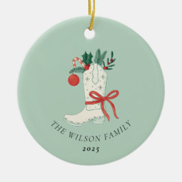 Enfeites de natal de inicialização do Cowboy Perso