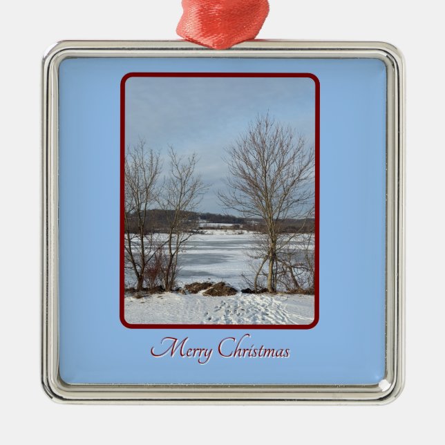 Enfeites de natal de inverno Lago Galena (Frente)