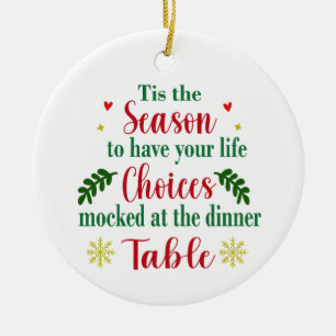 Enfeites de natal de jogo das opções de vida engra