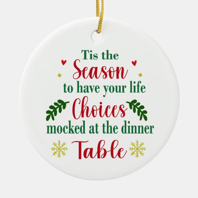 Enfeites de natal de jogo das opções de vida engra (Frente)