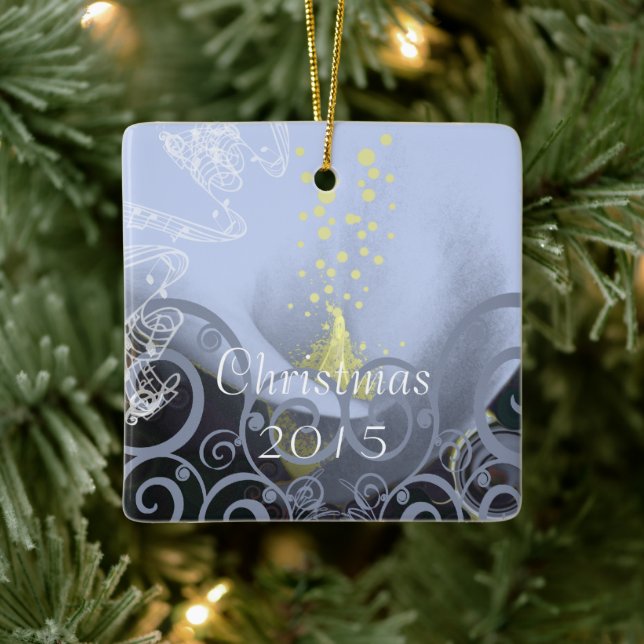 Enfeites de natal de Lily de Calla Azul Serenity (Árvore)