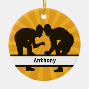 Enfeites de natal de lutadores personalizados