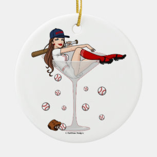 Enfeites de natal de Martini da menina de Boston