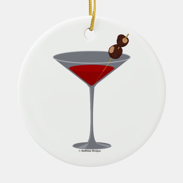 Enfeites de natal de Martini do Buckeye (Frente)
