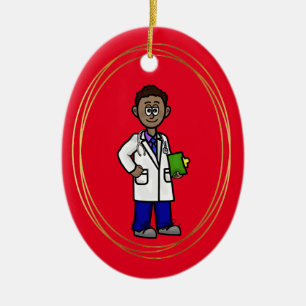 Enfeites de natal de Médico Negro
