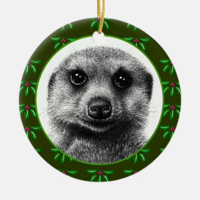 Enfeites de natal de Meerkat (Frente)