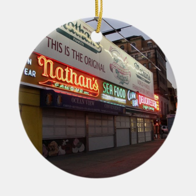 Enfeites de natal de Nathans Coney Island (Frente)