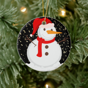 Enfeites de natal de Neve Cheio