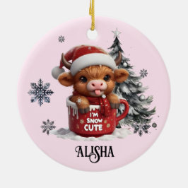 Enfeites de natal de nomes, sou uma vaca de terra