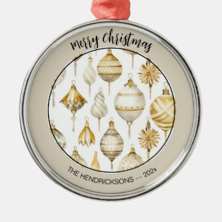 Enfeites de natal de Ornamento de Vintage Prata Do