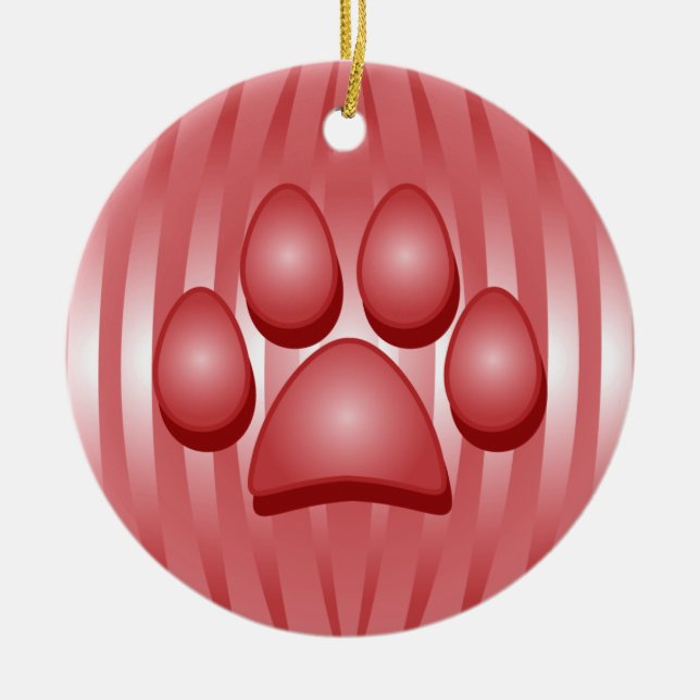Enfeites de natal de Osso e Pata Vermelha (Frente)