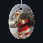 Enfeites de natal de Papais noeis Vintage<br><div class="desc">Enfeites de natal velhos de moda! Belos Enfeites de natal vitorianos para suas decorações de férias! Fácil de personalizar com um nome e data. Um presente especial por menos de 15 dólares.</div>