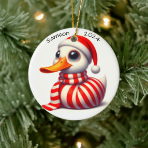 Enfeites de natal de Pato Personalizado