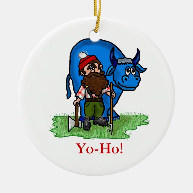 Enfeites de natal de Paul Bunyan ou de lenhador (Frente)
