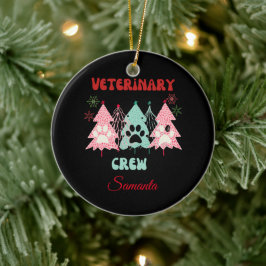 Enfeites de natal de pessoal veterinário personali