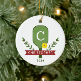 Enfeites de natal de Pickleball Personalizado