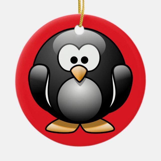 Enfeites de natal de pinguim (Frente)