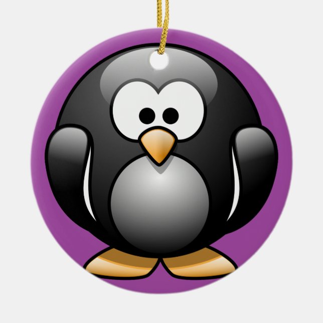 Enfeites de natal de pinguim (Frente)