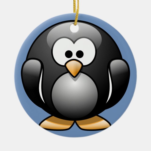 Enfeites de natal de pinguim (Frente)