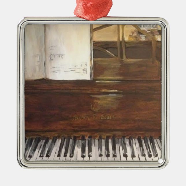 Enfeites de natal de Pintura Piano (Frente)