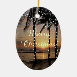 Enfeites de natal de praia tropical