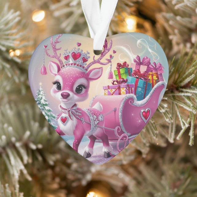 Enfeites de natal de Rebelde Rosa Encantador (Árvore)