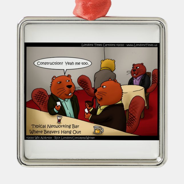 Enfeites de Natal de Rede de Castor (Frente)