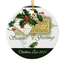 Enfeites de natal de Saudações Vintage Seasons